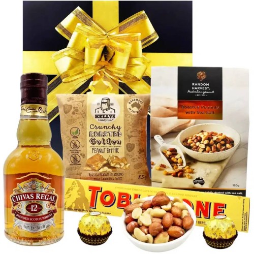 Mini Chivas Regal and Nibbles Gift