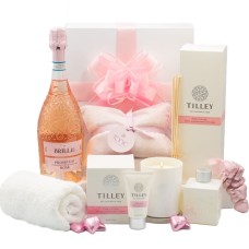 Tilley’s Pink Lychee with Prosecco Rosé and Heat Pillow