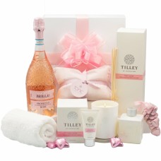 Tilley's Pink Lychee with Prosecco Rose & Heat Pillow