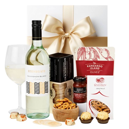 Savoury and White Wine Gift Hamper