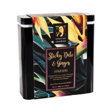 Sticky Date & Ginger Cookies Floral Gift Tin - 200g