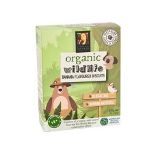 The Bear Organic Wildlife Kids Biscuits - Banana Flavoured - 100g Box (10 X 10g)