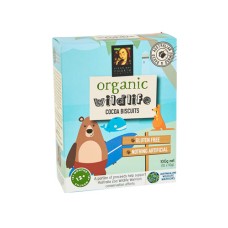 The Bear Organic Wildlife Kids Biscuits - Cocoa - 100g Box (10 X 10g)