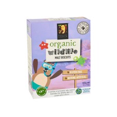 The Bear Organic Wildlife Kids Biscuits - Malt - 100g Box (10 X 10g)