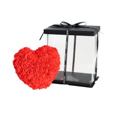 Rose Love Heart Red (20cmH)