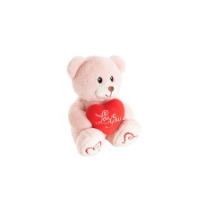 Mini Teddy Bear Alfie w Love You Heart Dusty Pink (14cmST)