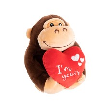 Champ the Gorilla Plush Toy w I'm Yours Heart Brown (25cmST)