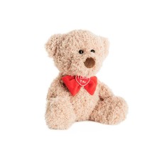 Mr Teddy Bear w Red Bow Brown (20cmST)