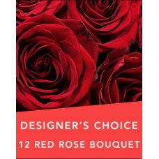 DC 12 red rose bouquet