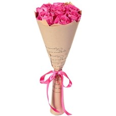 Wrapped Long-Stemmed Roses (Small)