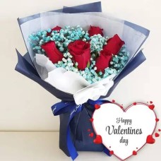 Valentine's 6 Stems Red Roses Bouquet Valentine's 6 Stems Red Roses Bouquet