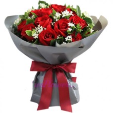 Beautiful 12 Red Roses Bouquet