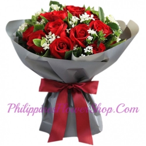 Beautiful 12 Red Roses Bouquet