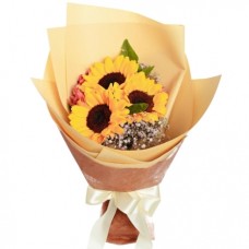 3 Pieces Long Stem Sunflowers Bouquet