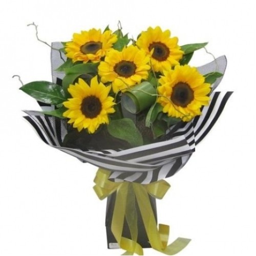 5 Pieces Sunflower Bouquet