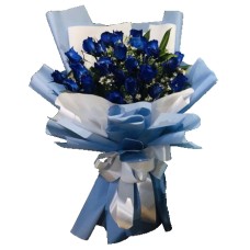 24 Pcs. Blue Spray Roses Bouquet