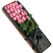 Boxed 24 Pink Roses#8