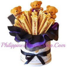 3pcs. Mini Bear with 12pcs. Toblerone Chocolate