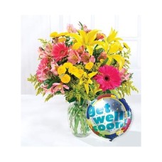 Mixed Flowers w/ Balloons