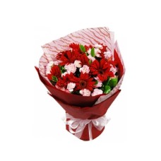 10 Carnation & 10 Gerbera Bouquet 10 Carnation & 10 Gerbera Bouquet