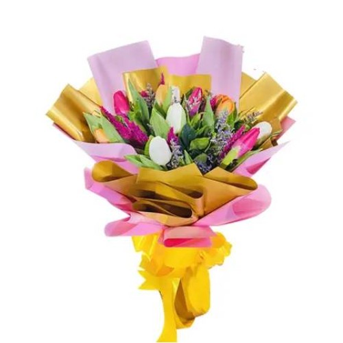 Mixed Tulips in Bouquet