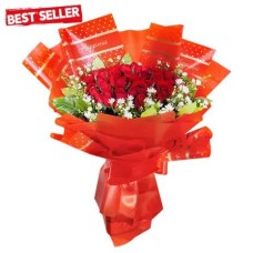 24 Red Color Roses Bouquet