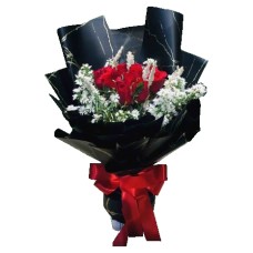 A Dozen Red Rose Bouquet