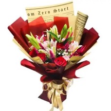 Red Roses & Pink lilies#25