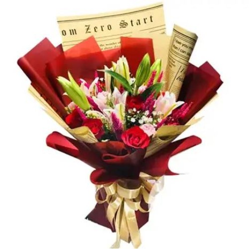 Red Roses & Pink lilies#25