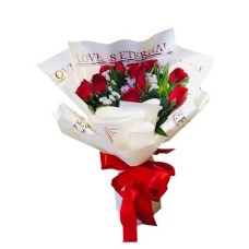 24 Red Rose In a Beautiful Bouquet