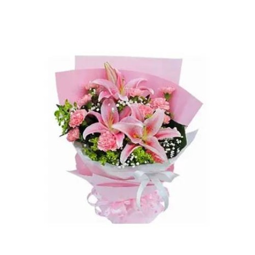 Pink lilies & Carnations#31