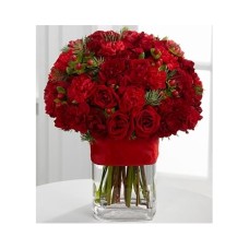 spray roses & red mini carnations#34 spray roses & red mini carnations#34