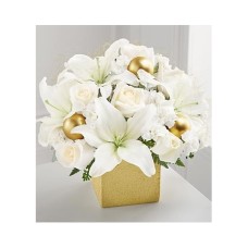 5 roses, 4 Asiatic lilies and 10 miniature carnations#35 5 roses, 4 Asiatic lilies and 10 miniature carnations#35