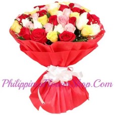 36 Romantic Color Mixed Roses