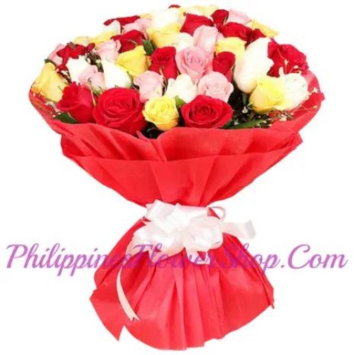36 Romantic Color Mixed Roses