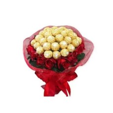Ferrero with Roses in Bouquet