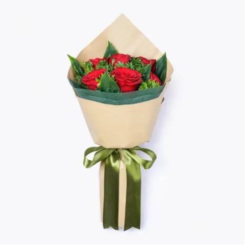 6pcs Red Rose In a Bouquet