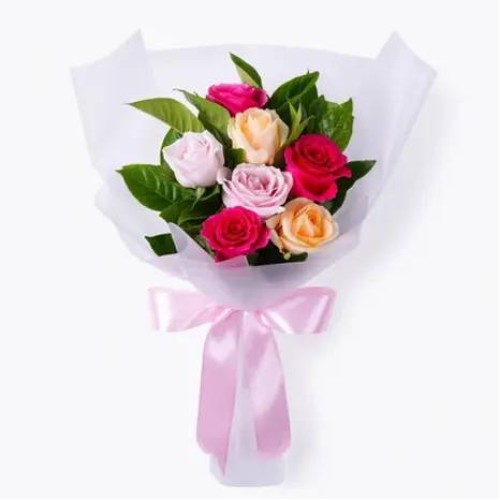 6pcs Mixed Rose In a Bouquet