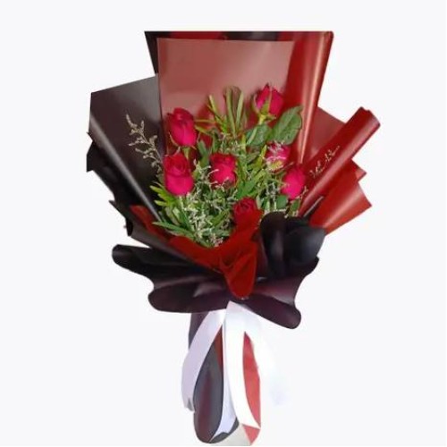 6pcs Red Rose Bouquet