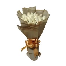 24pcs white Rose Bouquet
