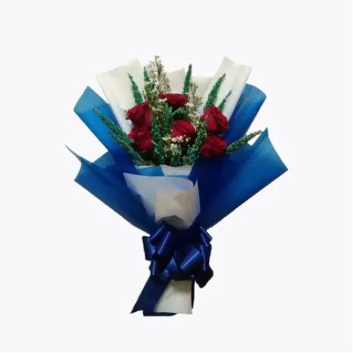 Half Dozen Red Rose Bouquet
