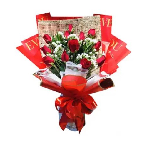 Valentines 12 Red Roses Bouquet Delivery Philippines