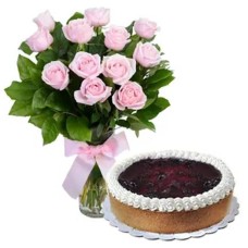12pcs Pink Rose with BlueBerry CheeseCake by Contis