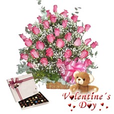 Love & Lovely (12 Roses + Teddy + Chocolates)