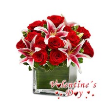 Love Forever (18 Roses + 3 Lilies stems)
