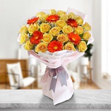 Surprise Bouquet (12 Roses + 3 Gerberas)
