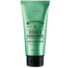 Scottish Fine Soaps Men's Grooming Vetiver & Sandalwood Hair and Body Wash 200ml