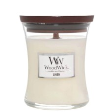 WoodWick Hourglass Candles Linen Medium Candle 275g / 9.7 oz.