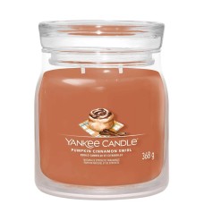 Yankee Candle Signature Jar Candle Medium Pumpkin Cinnamon Swirl 368g
