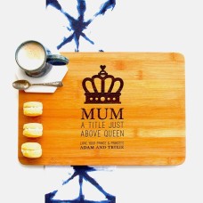 Personalised Queen Mum Chopping Board